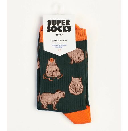 Носки SUPER SOCKS Капибара (размер 35-40) изображение 3