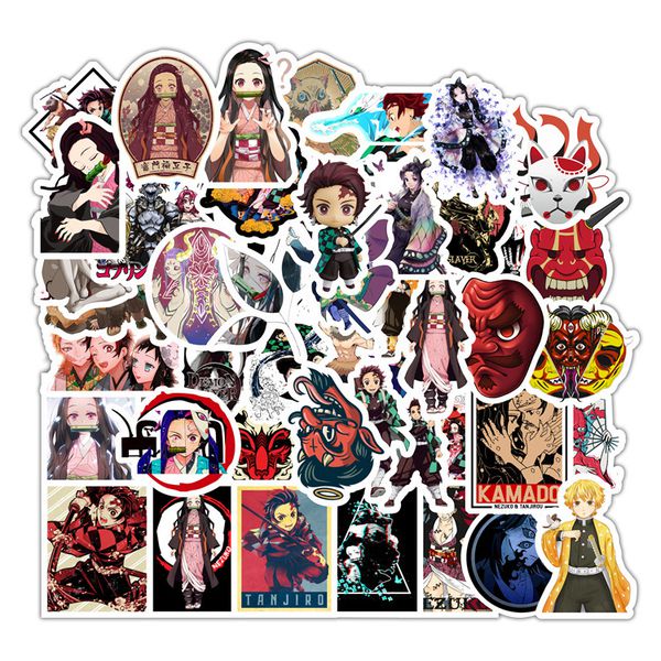 Стикеры Клинок рассекающий демонов (Demon Slayer) 50 шт