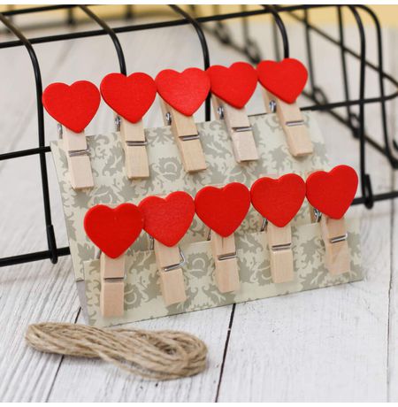 Декоративные прищепки Сердечки