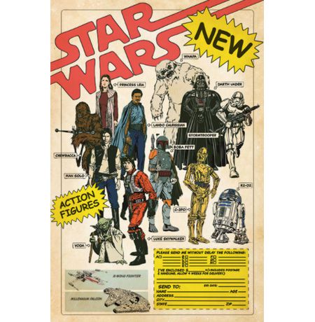 Постер Звездные Войны - Экшн фигурки (Star Wars)