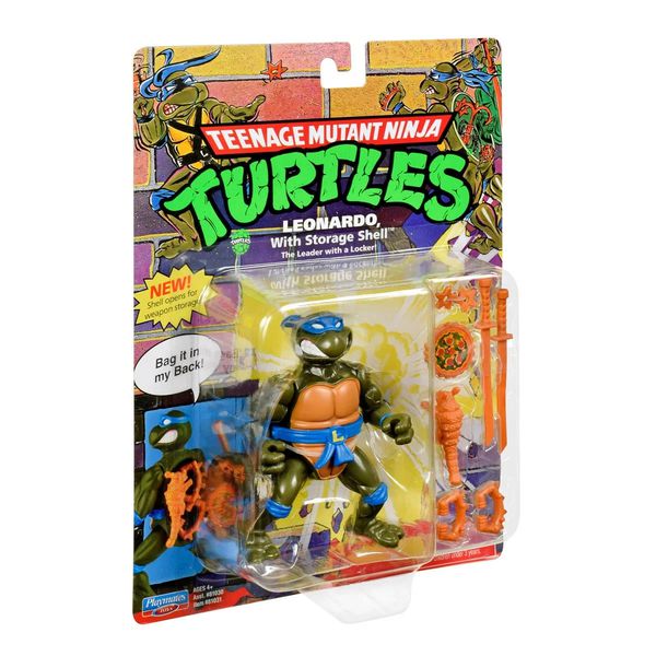 Фигурка Черепашки-Ниндзя - Леонардо (Leonardo - TMNT Classic Storage Shell) лицензия 10,5 см изображение 2