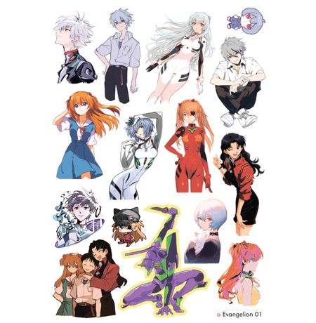 Набор стикеров Евангелион (E&L Print Work)