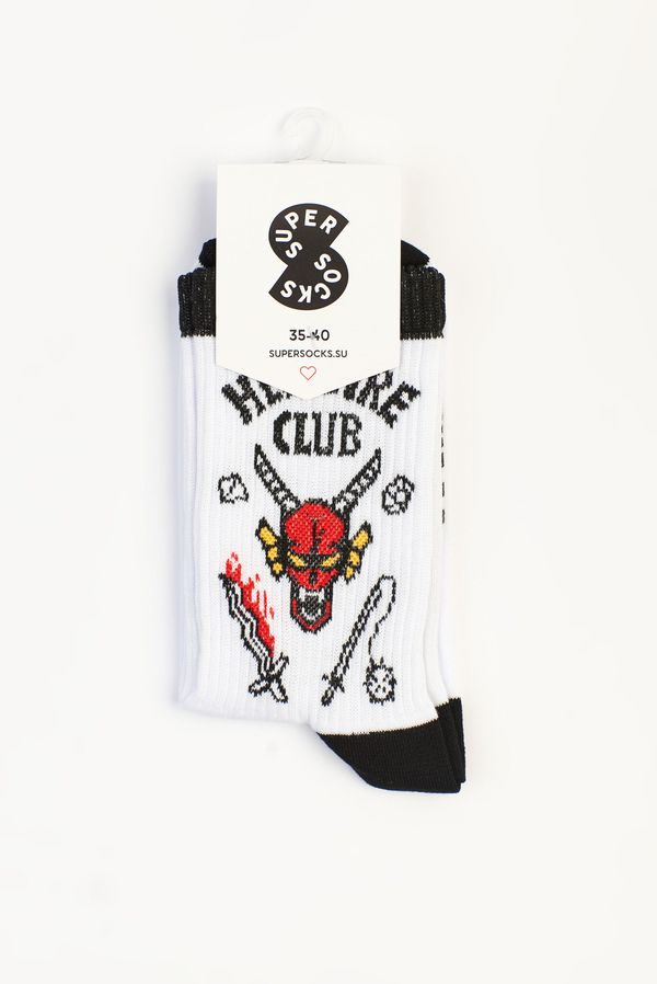 Носки SUPER SOCKS Hellfire Club белые (размер 35-40) изображение 2