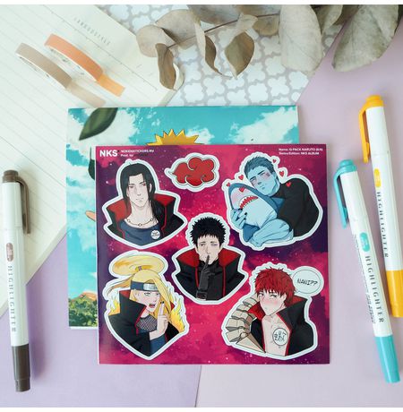 Стикеры Наруто - Акацуки (Naruto) наклейки NKS
