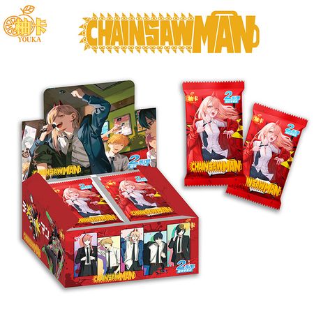 Коллекционные карточки Chainsaw Man Тир 2, 2 штуки в бустере (Человек-Бензопила)