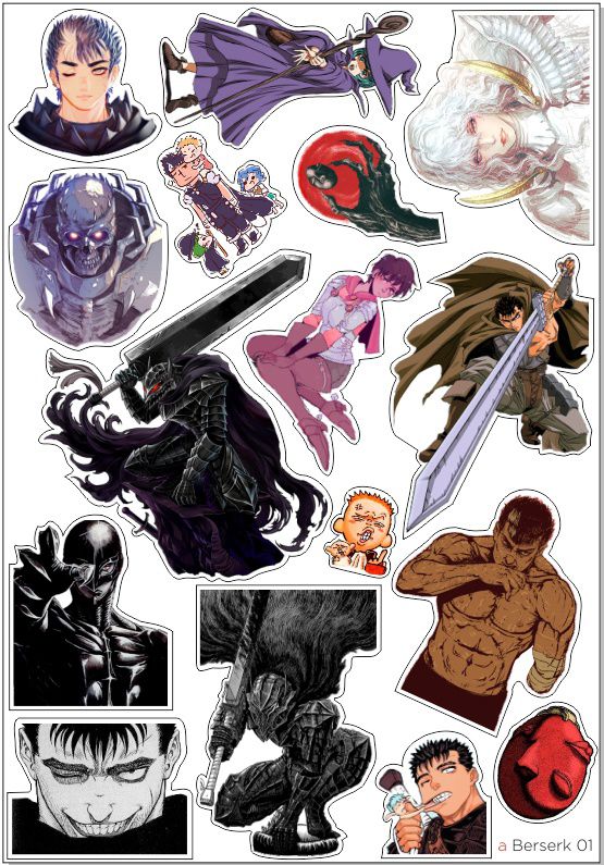 Набор стикеров Берсерк (E&L Print Work)