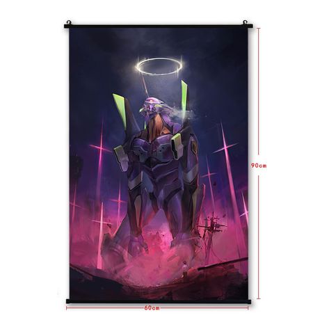 Постер Евангелион - EVA 01 (Neon Genesis Evangelion) 60х90 см ткань