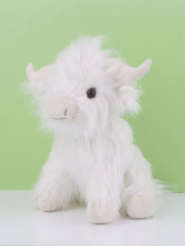 Мягкая игрушка Бык лохматый белый (Хайленд) 25 см изображение 2