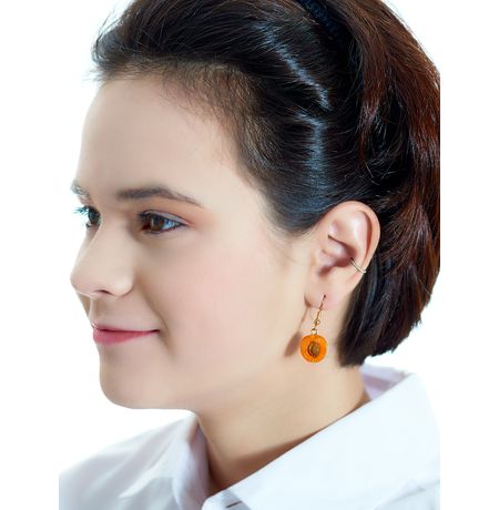 Серьги Абрикос половинки изображение 3