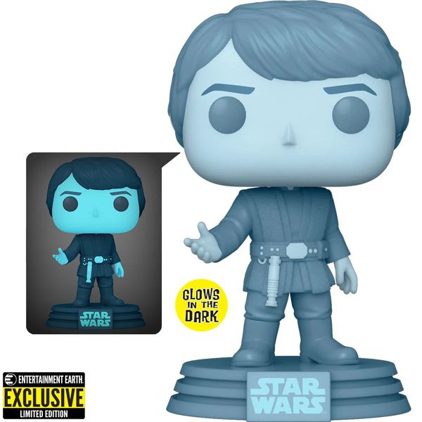 Фигурка Funko POP! Люк Скайуокер Голограмма (Star Wars - Hologram Luke) GITD EE Exc УЦЕНКА изображение 2