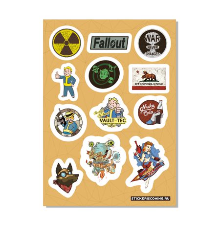 Набор стикеров Fallout А5