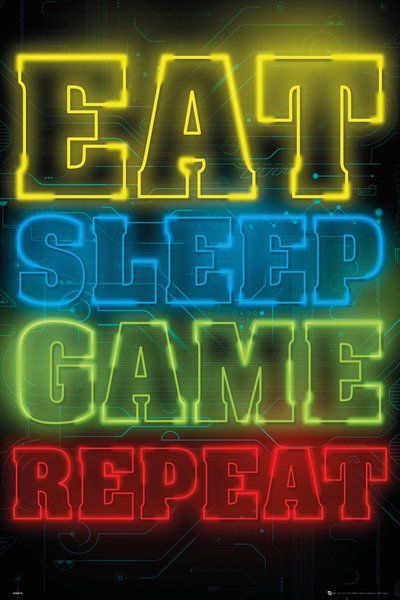 Постер Eat Sleep Game