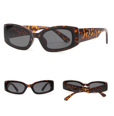 Очки Винтаж прямоугольные, леопардовые изображение 2