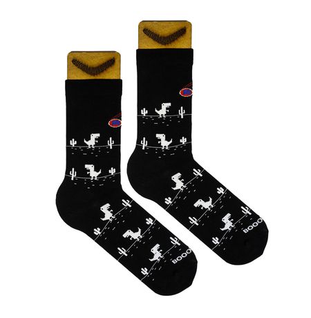 Носки Динозавры, черный (размер 34-39), BOOOMERANGS