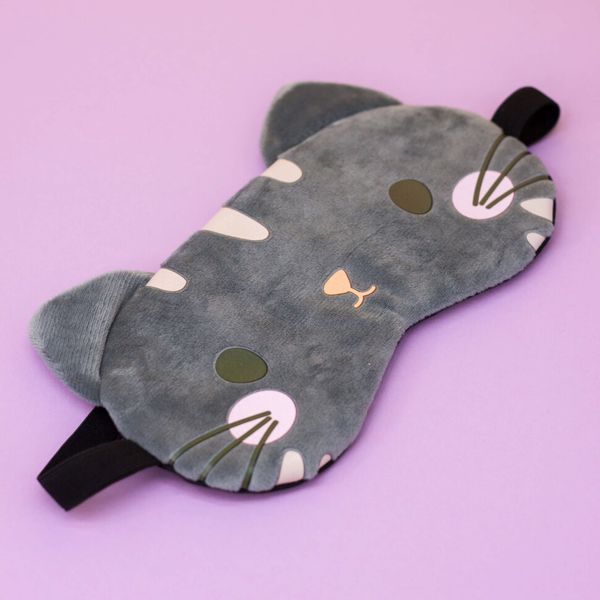 Маска для сна Котик серый изображение 2