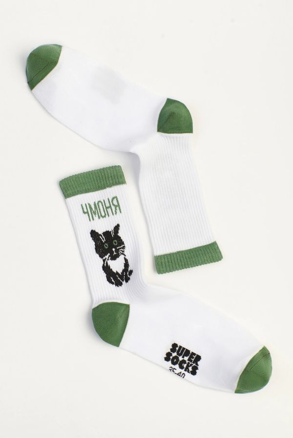 Носки SUPER SOCKS Кот Чмоня мем (размер 35-40) изображение 2