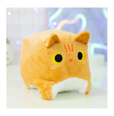 Мягкая игрушка Кот Квадратный, рыжий, 15 см