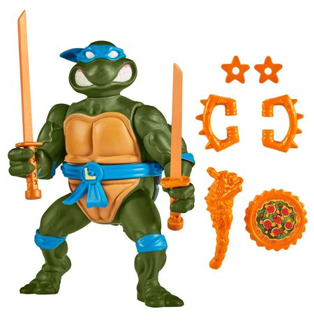 Фигурка Черепашки-Ниндзя - Леонардо (Leonardo - TMNT Classic Storage Shell) лицензия 10,5 см изображение 3