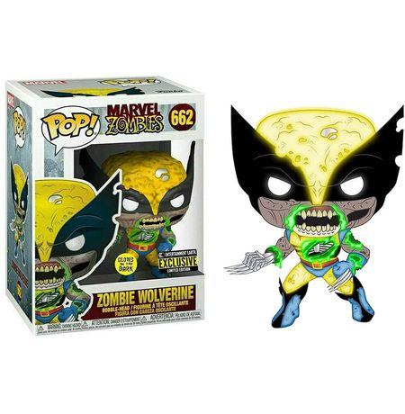 Фигурка Funko POP! Росомаха - Зомби Светится в темноте Эксклюзив (Zombie Wolverine EE Exclusive)