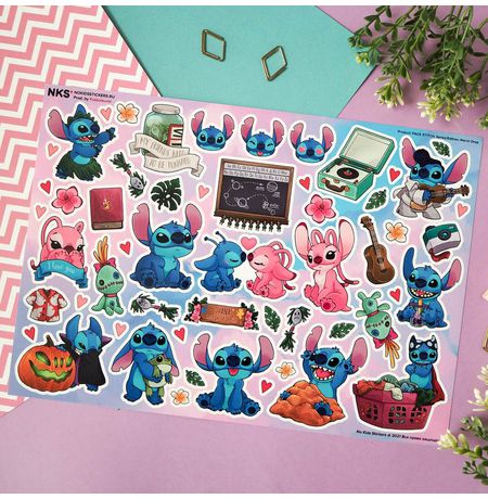 Набор стикеров Стич (Stitch)
