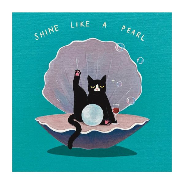 Открытка Котик - Shine like a pearl
