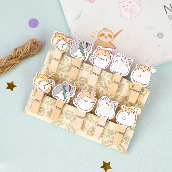 Декоративные прищепки Хомяк (Hamster), 10 шт