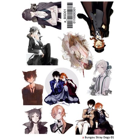 Набор стикеров Bungou stray dogs - Великий из бродячих псов 01 (E&L Print Work)