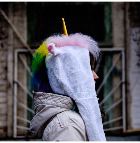 Шапка-шарф Единорог с радужной гривой (Unicorn) изображение 2