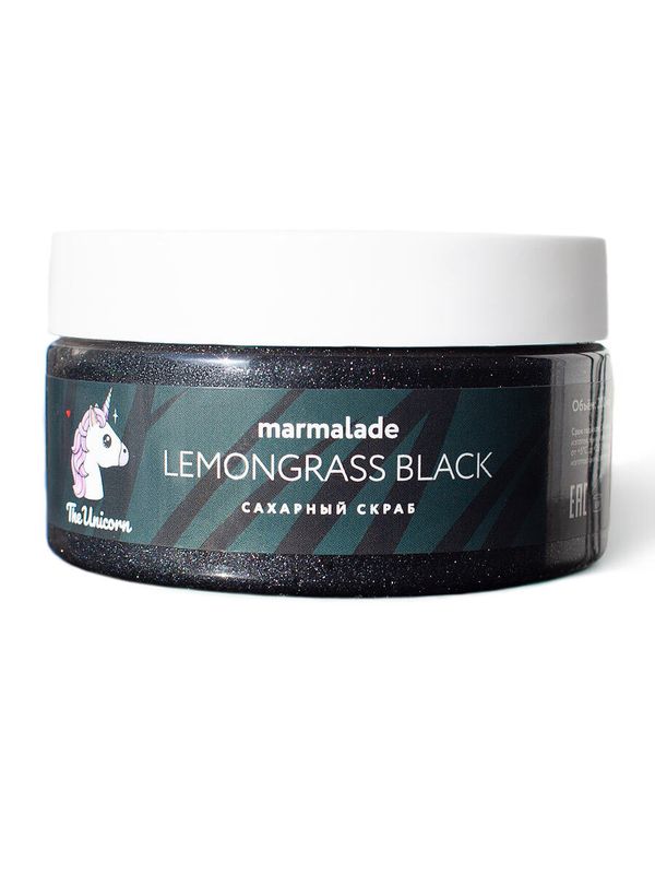 Скраб Marmalade Lemongrass Black, сахарный