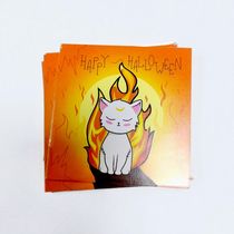 Открытка Happy Halloween 10х10 Катей в домике