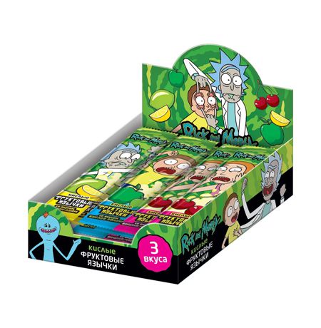 Жевательная конфета Рик и Морти, фруктовые язычки, в ассортименте