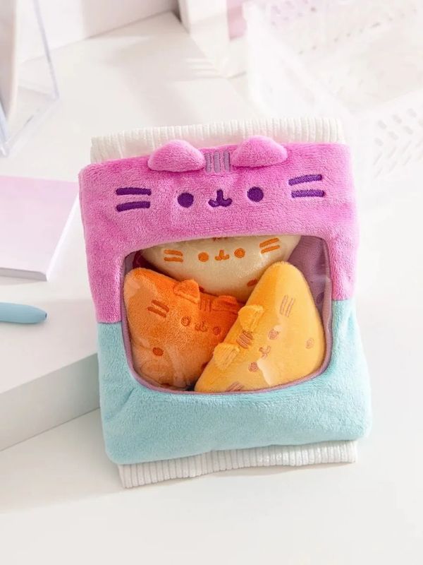 Мягкая игрушка Кот Пушин Сумка с чипсами начос (Pusheen Cat) 20 см