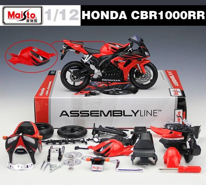 Модель для сборки Honda CBR 1000RR (Maisto Die Cast Model Kit) 1:12 изображение 3