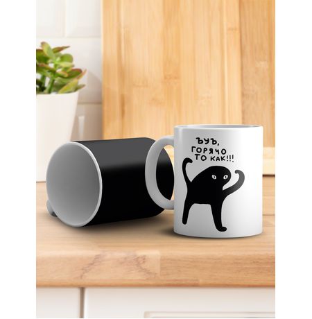 Кружка-хамелеон ЪУЪ, горячо то как изображение 3