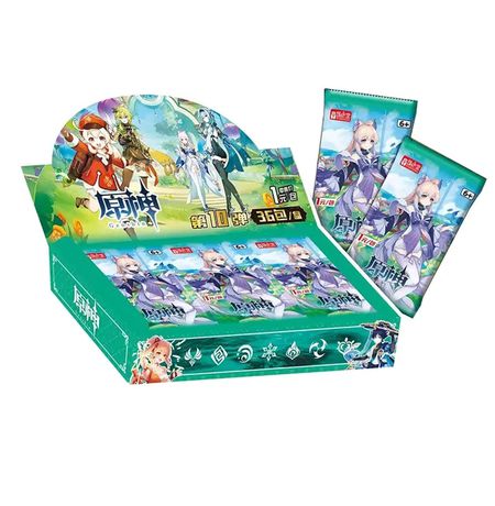 Коллекционные карточки Genshin Impact Tier 1 с Кокоми 6 штук в бустере (Геншин Импакт)