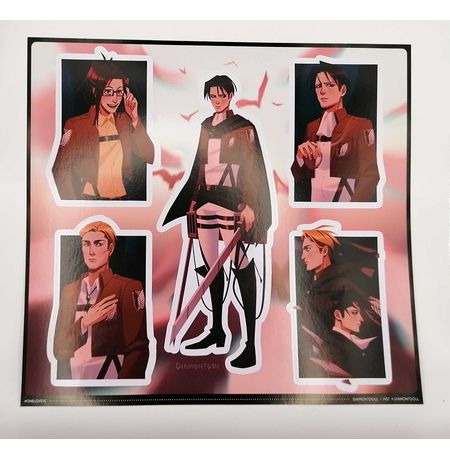 Стикеры Атака на Титанов - Разведкорпус  наклейки One love