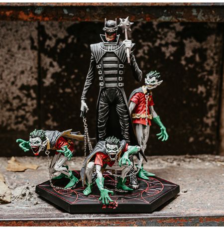 Фигурка Бэтмен, который смеется и Робины - Темные Ночи Металл (Batman Who Laughs and Robin) 23 см изображение 2