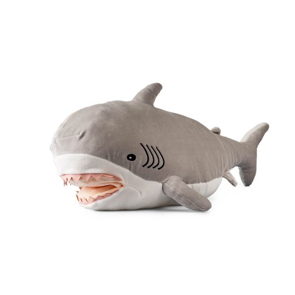 Мягкая игрушка Акула серая трогательная на руку