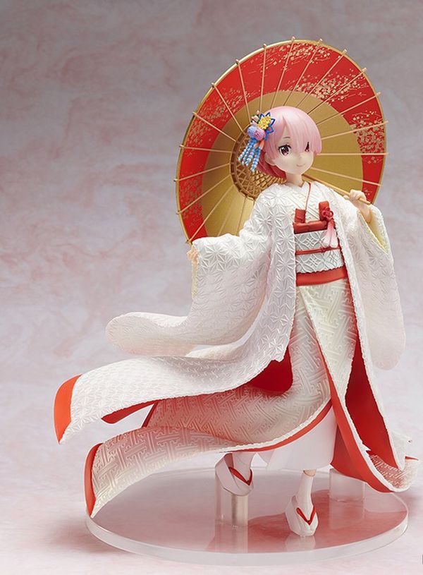 Фигурка Рам с зонтиком - Жизнь с нуля (Re:Zero - Ram) большая 26 см