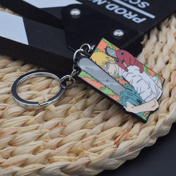 Брелок Человек-бензопила - Chainsaw Man 5х3 см металл изображение 2