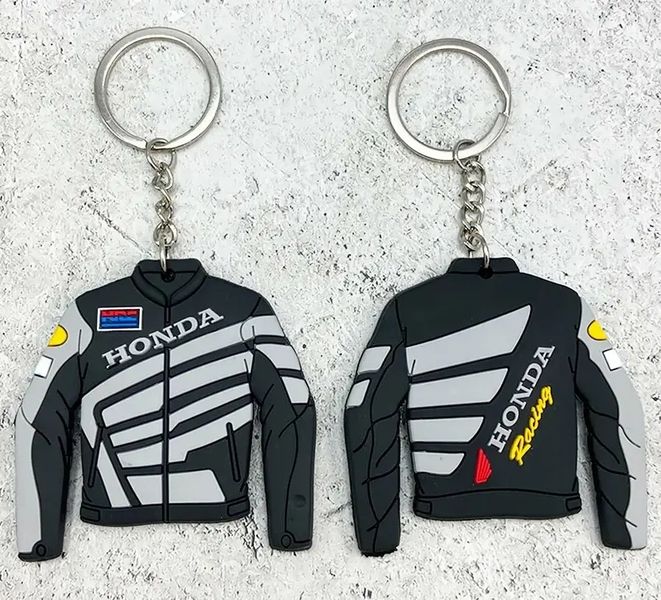 Брелок Куртка Honda Racing (серая), силиконовый 6,5х6,5 см