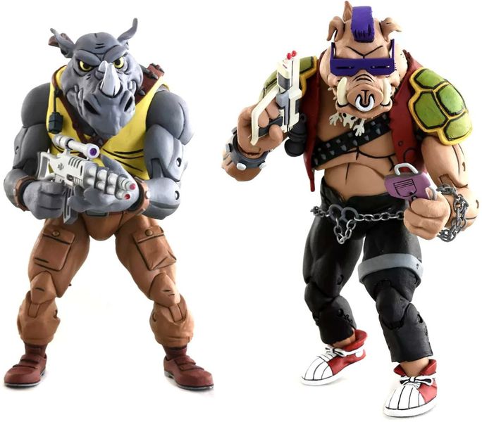 Фигурки Черепашки-ниндзя - Бибоп и Рокстеди (TMNT - Bebop and Rocksteady) 18 см