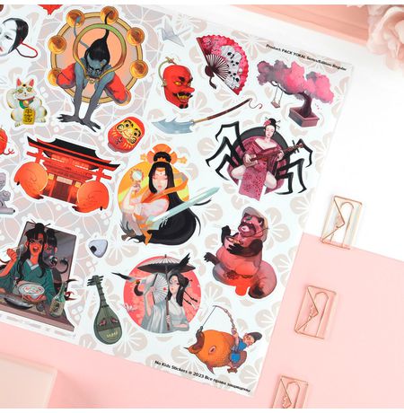 Набор стикеров Японские Демоны (Yokai) No kid's изображение 3