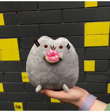 Мягкая игрушка Пушин с пончиком (Pusheen Cat) 15 см