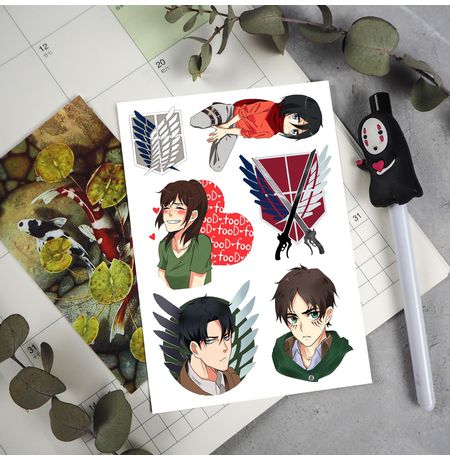 Набор стикеров Атака на Титанов (Attack on Titan) mini