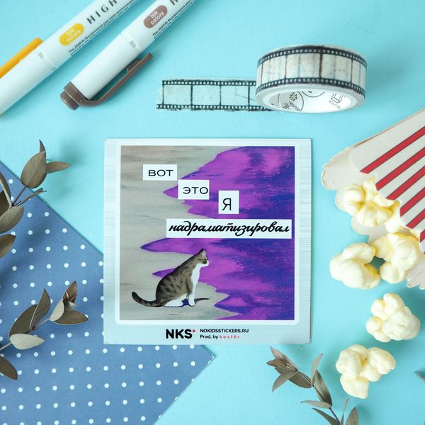 Наклейка Надраматизировал, стикер NKS card