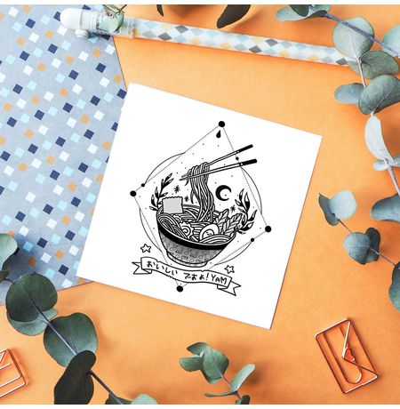 Тату переводная Рамэн