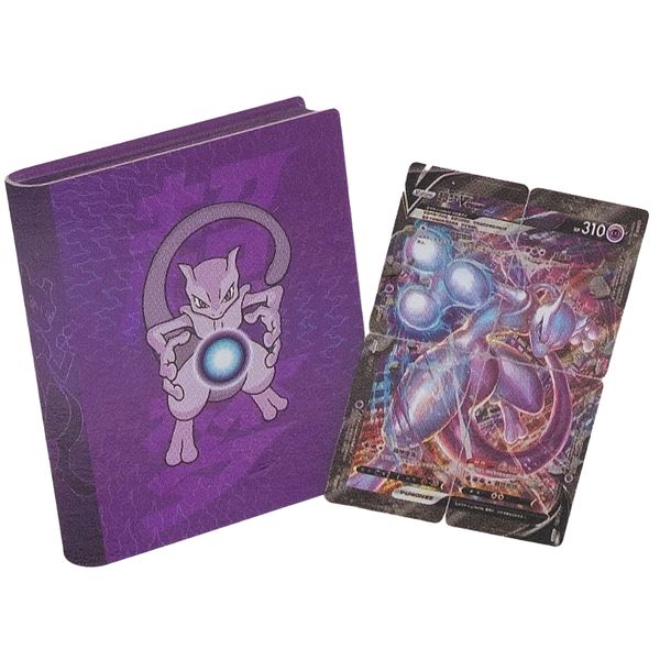 Коллекционный бокс Pokemon TCG Mewtwo  V-UNION, китайский - 4 карты и биндер изображение 2