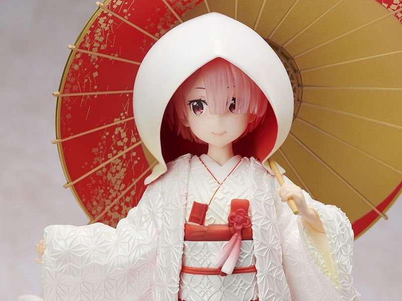 Фигурка Рам с зонтиком - Жизнь с нуля (Re:Zero - Ram) большая 26 см изображение 2
