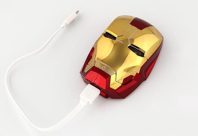 Внешний аккумулятор - Power Bank Железный Человек (Iron Man) + фонарик изображение 2